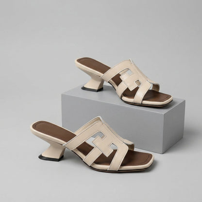 Bianca Genuine Leather Heeled Sandal