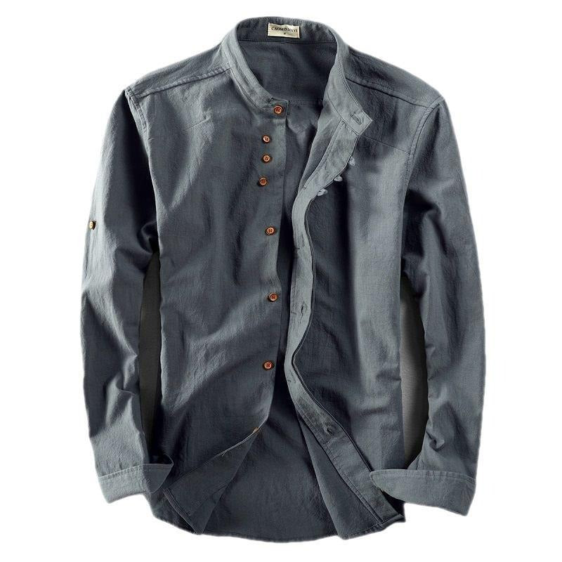 Men's Linen Retro Slim Casual Shirt