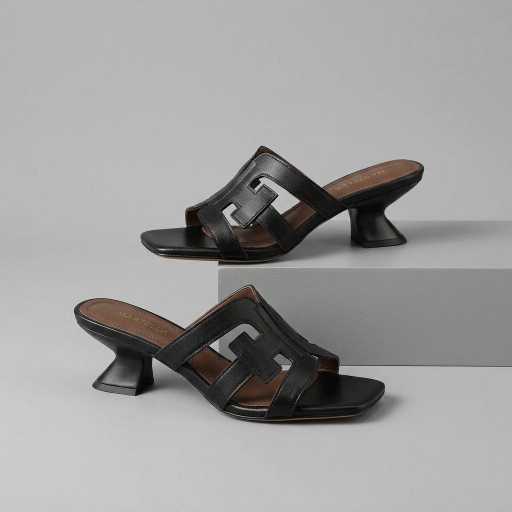 Bianca Genuine Leather Heeled Sandal