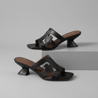 Bianca Genuine Leather Heeled Sandal