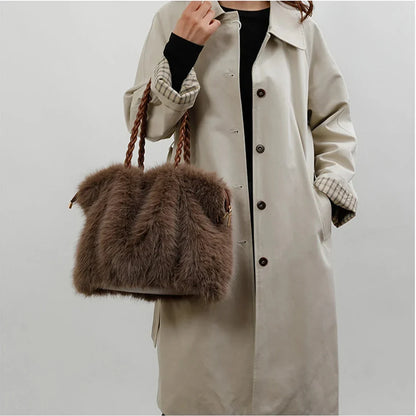 Celeste Faux Mink Fur Tote
