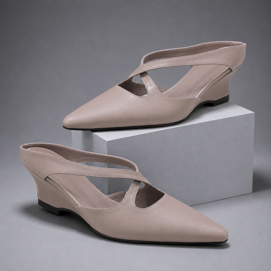Darcy Crisscross Wedge Mule