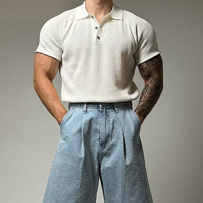 Hudson Waffle Polo Shirt