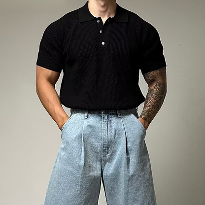 Hudson Waffle Polo Shirt