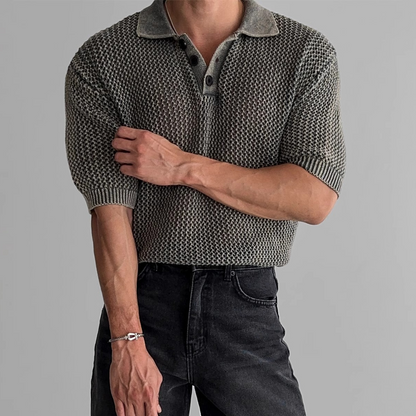 Harvey Waffle Polo Shirt