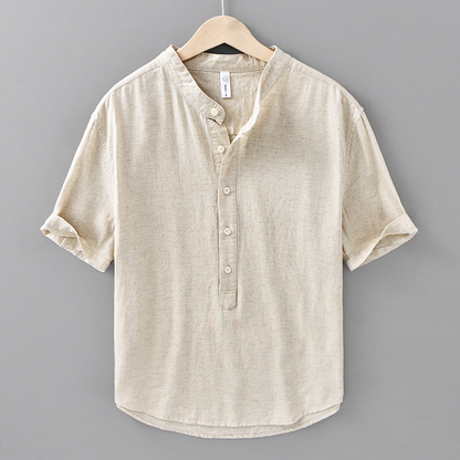 Calypso Henley Linen Shirt