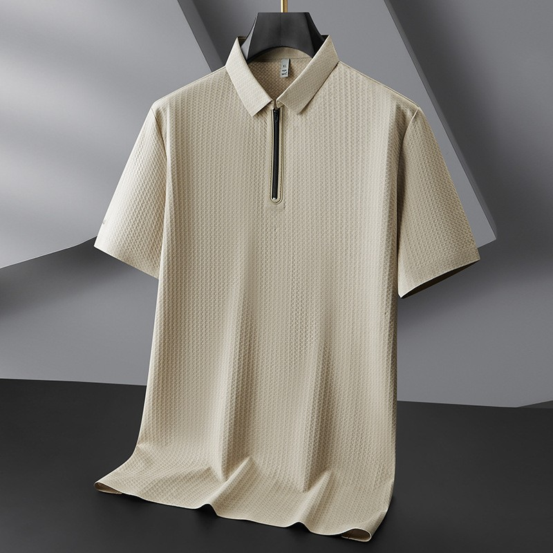 Luca Ferretti Texture-Zip Polo