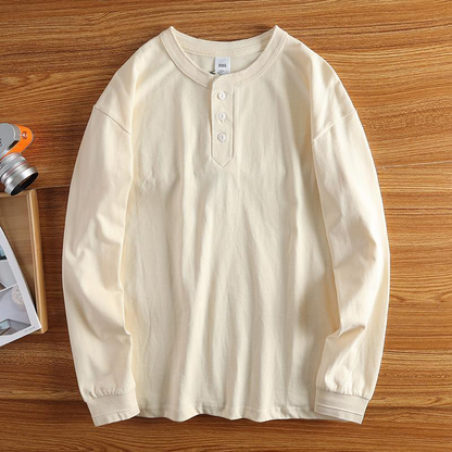 Aldo 3-button Crewneck Pullover