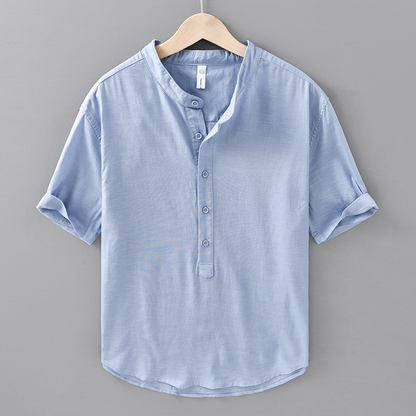 Calypso Henley Linen Shirt