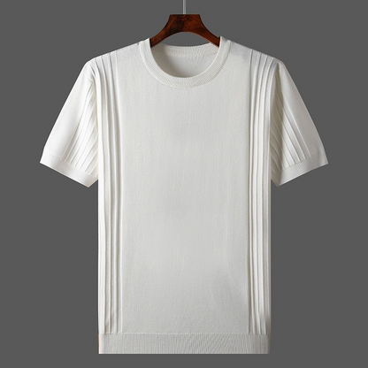 Terrence Pleated Knit Tee