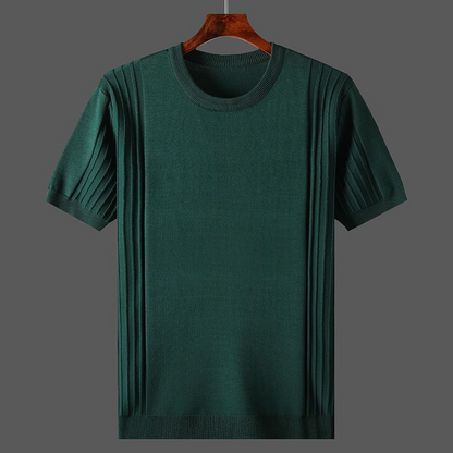 Terrence Pleated Knit Tee
