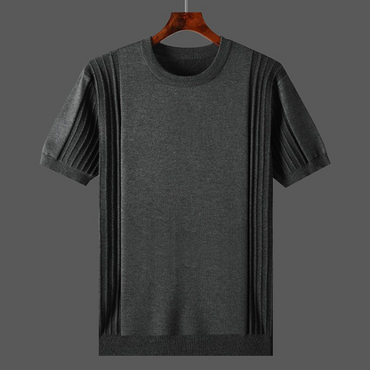 Terrence Pleated Knit Tee
