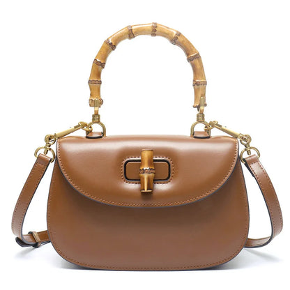 Genevieve Bamboo Top-Handle Bag