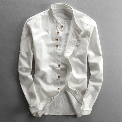 Men's Linen Retro Slim Casual Shirt