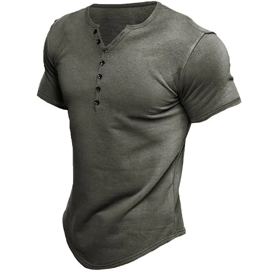 Men's Classic Short-Sleeve Henley Tee