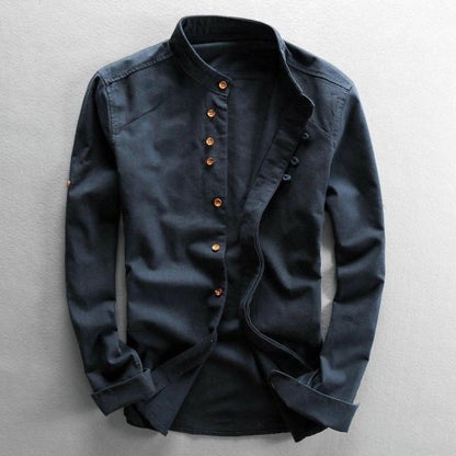 Men's Linen Retro Slim Casual Shirt