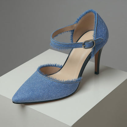 Dani Distressed Denim Stiletto