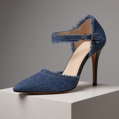 Dani Distressed Denim Stiletto