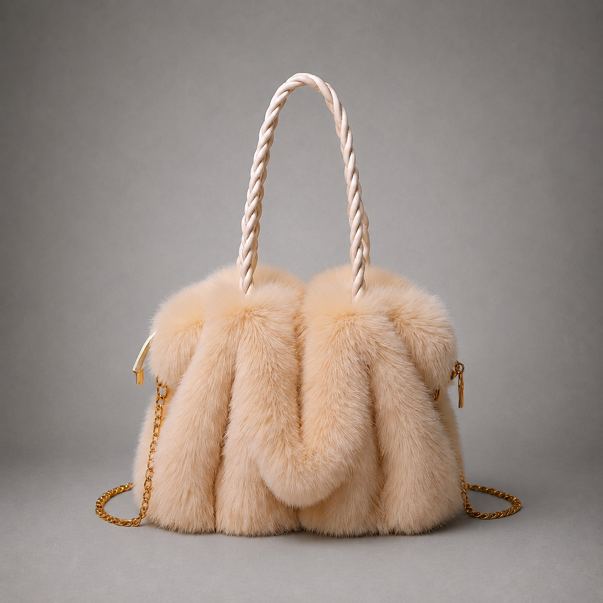 Celeste Faux Mink Fur Tote