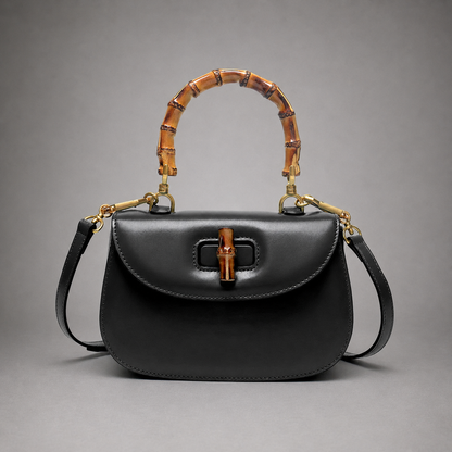 Genevieve Bamboo Top-Handle Bag